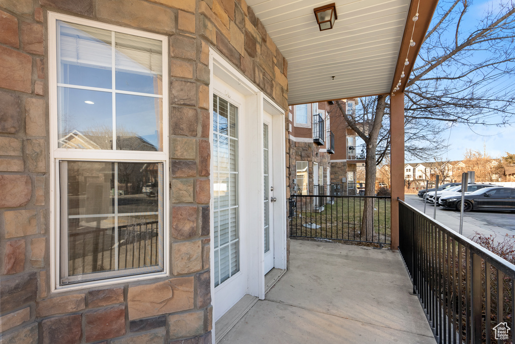 Balcony with covered porch