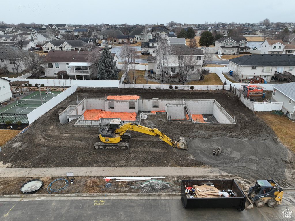 Aerial view featuring a residential view