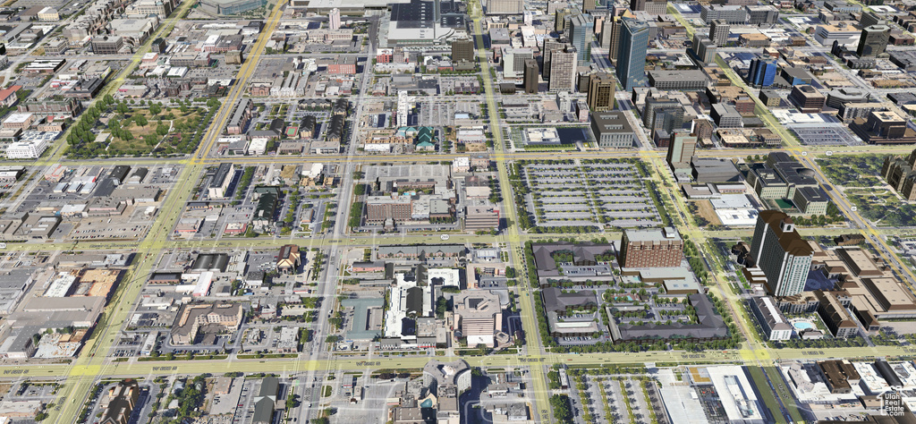 Birds eye view of property
