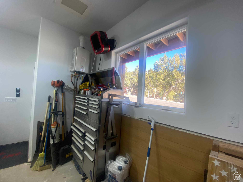 Interior space featuring concrete floors