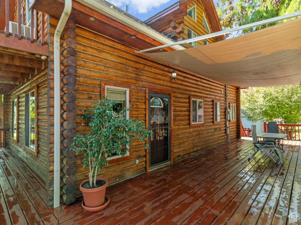 View of wooden terrace