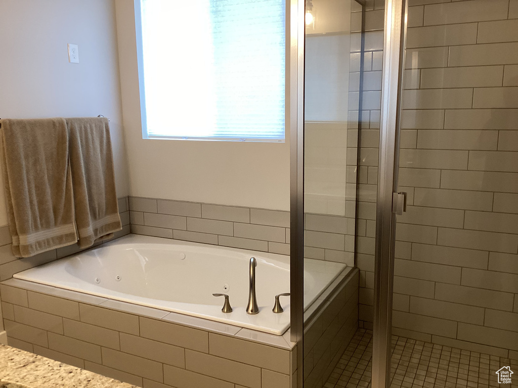 Bathroom with separate shower and tub