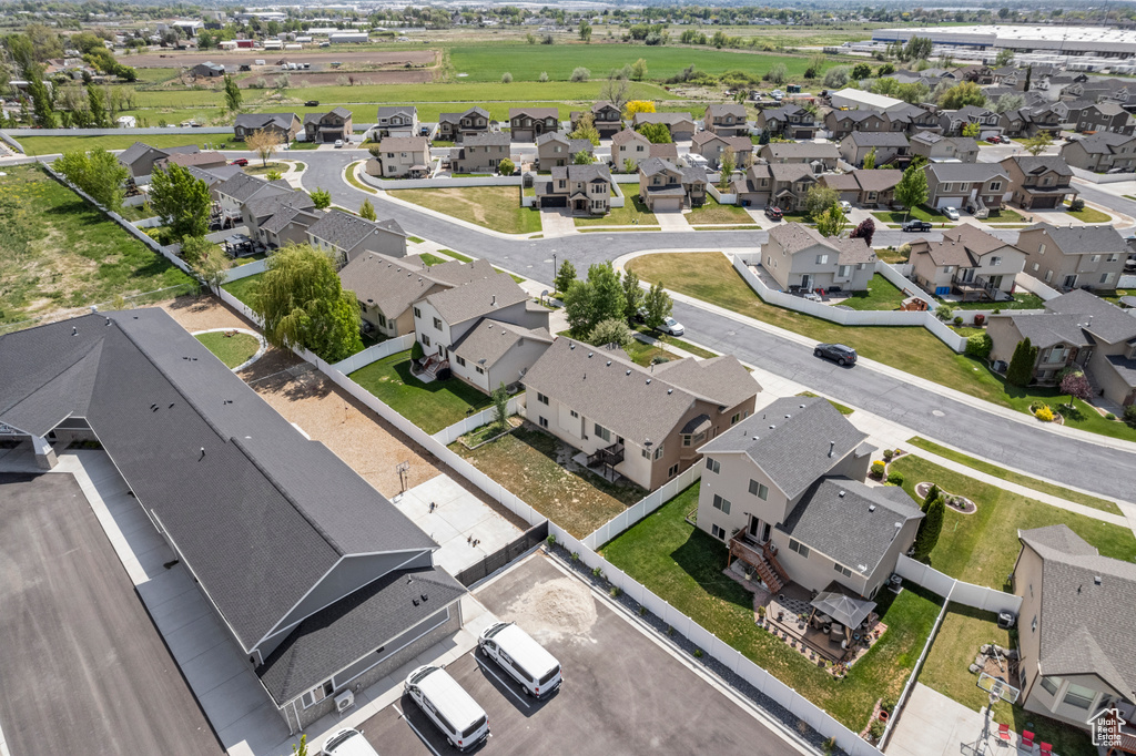 Aerial view with a residential view