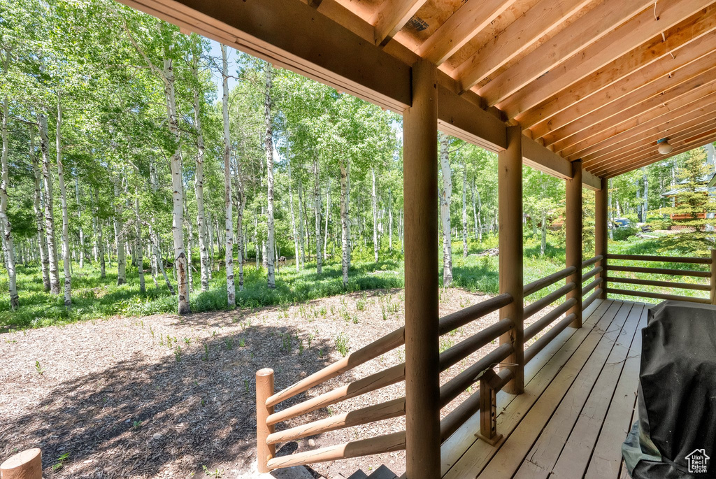 View of wooden porch