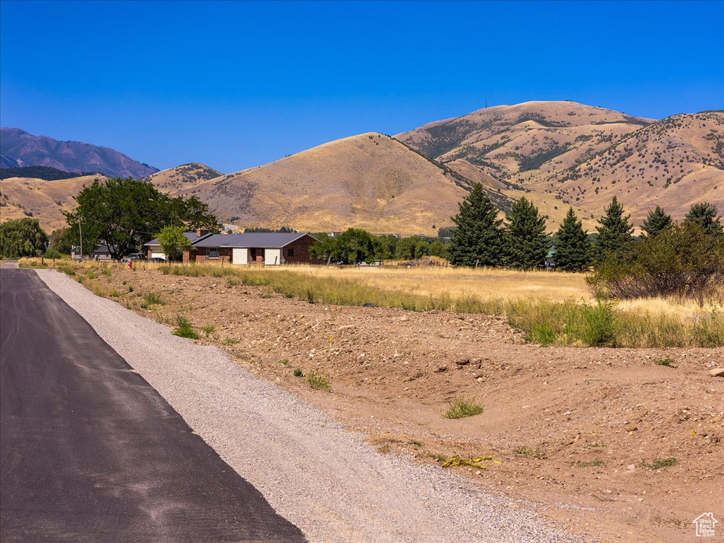 Mountain view featuring a rural view