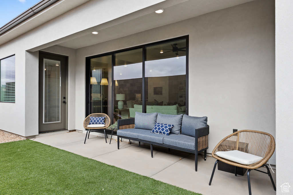View of patio / terrace featuring an outdoor hangout area
