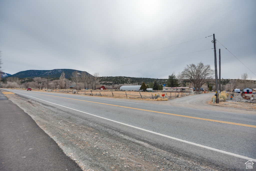 View of road with a mountain view