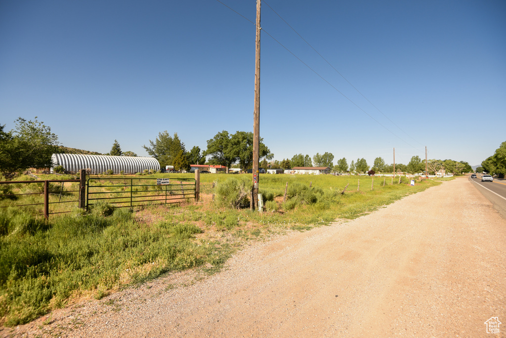 View of road with a view of countryside