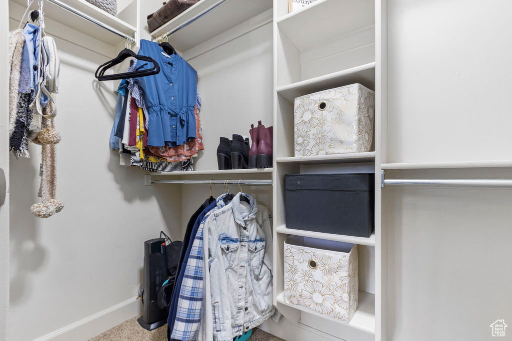 View of spacious closet