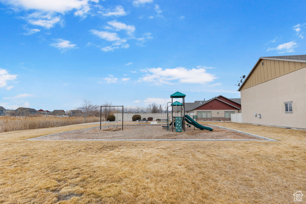 View of community jungle gym