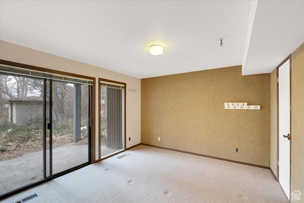 View of carpeted empty room