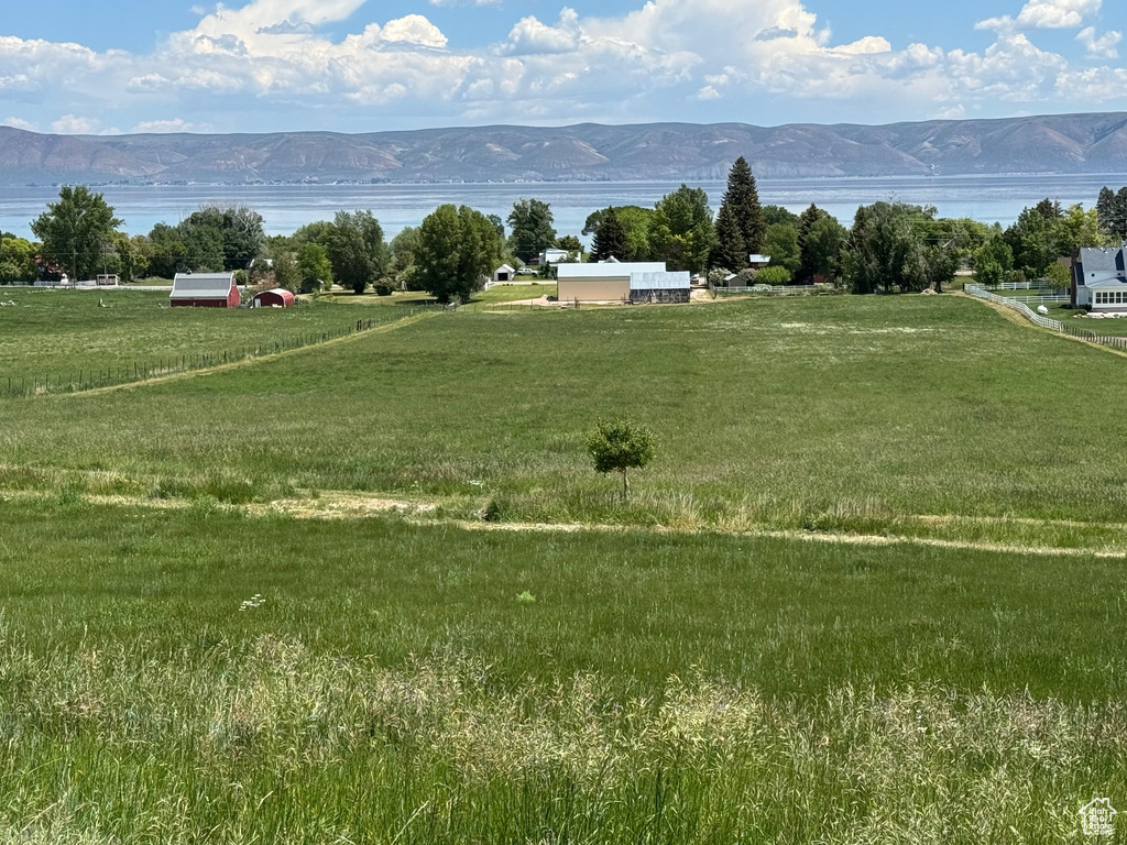 Bird's eye view of a mountainous background