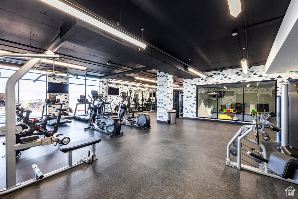 View of workout area