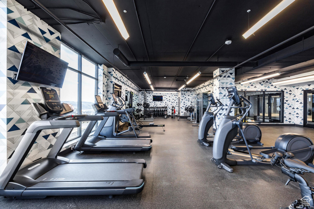 View of workout area