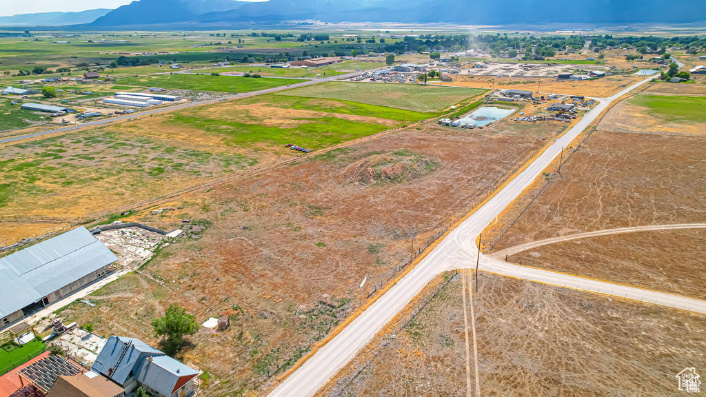 Drone / aerial view featuring a rural view and a mountain view