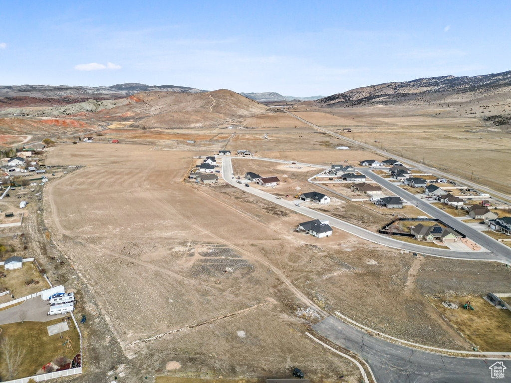 Bird's eye view featuring a mountain view