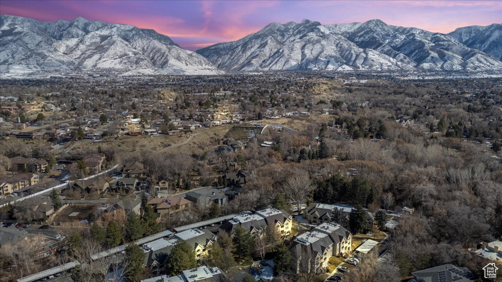 View of mountain feature with a residential view