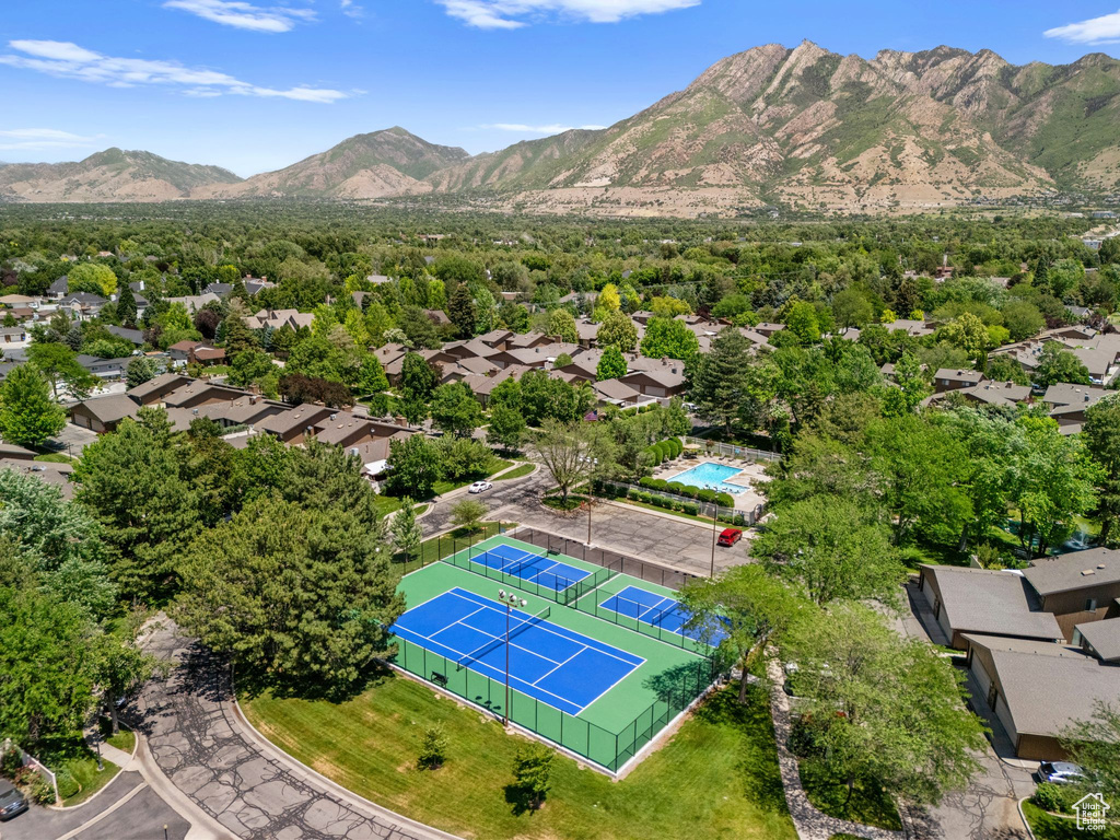 Drone / aerial view of mountains
