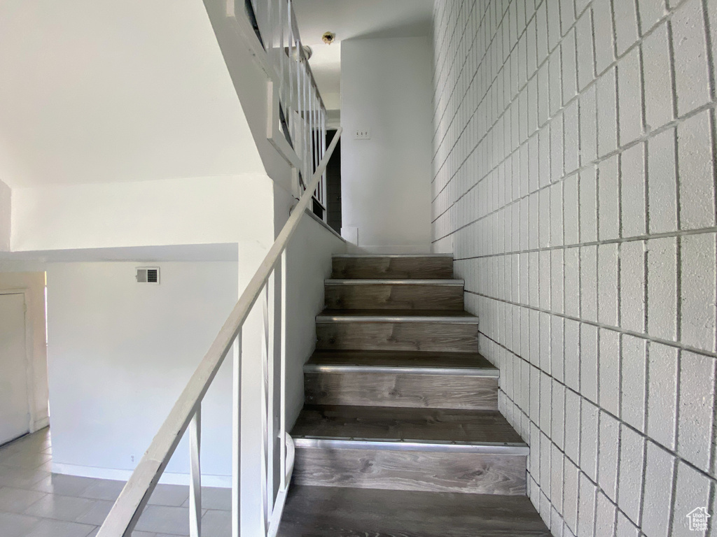 Stairs with visible vents