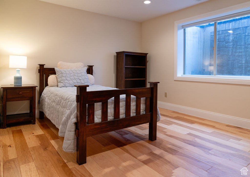Bedroom featuring light hardwood / wood-style flooring