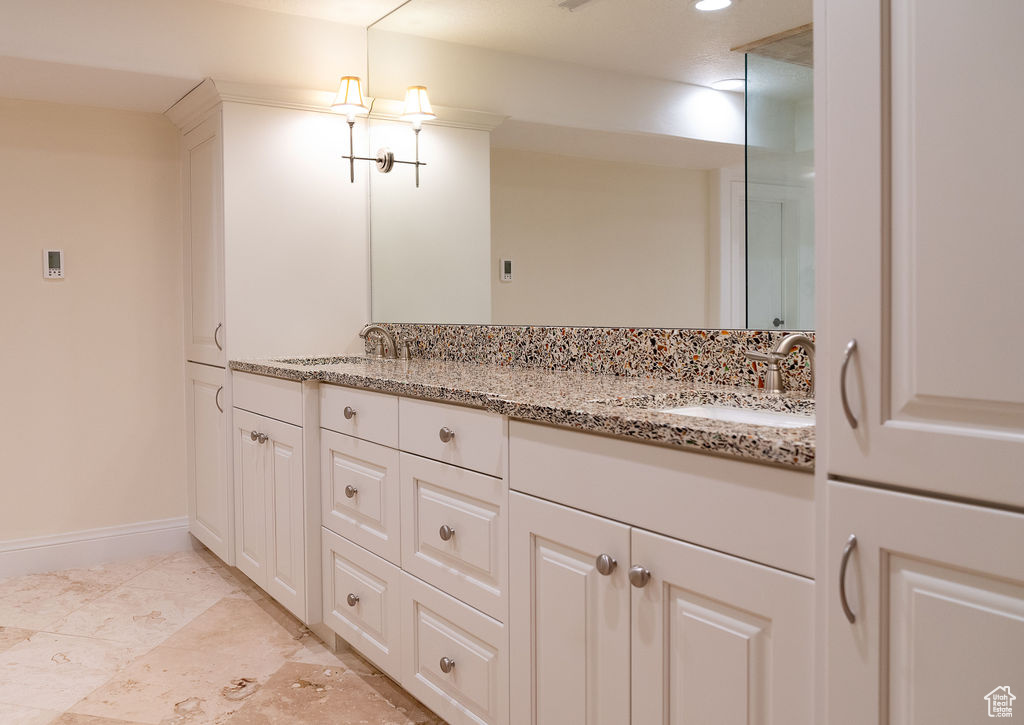 Bathroom featuring vanity