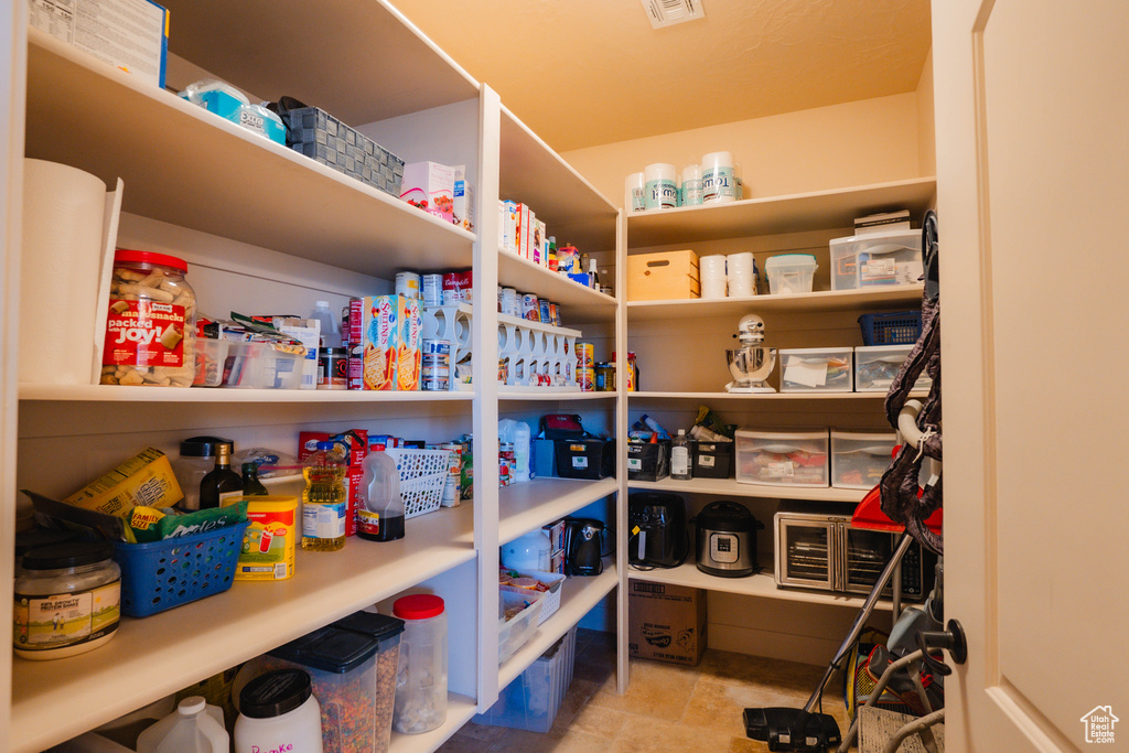Storage area with visible vents