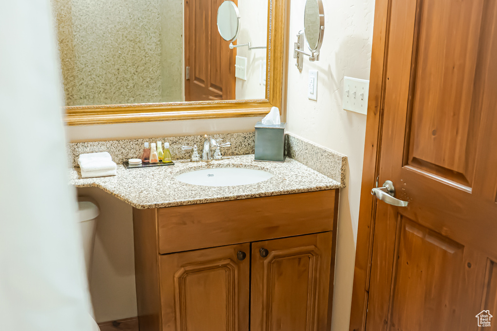 Bathroom featuring vanity