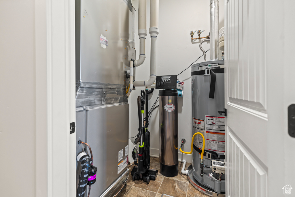 Utility room with water heater