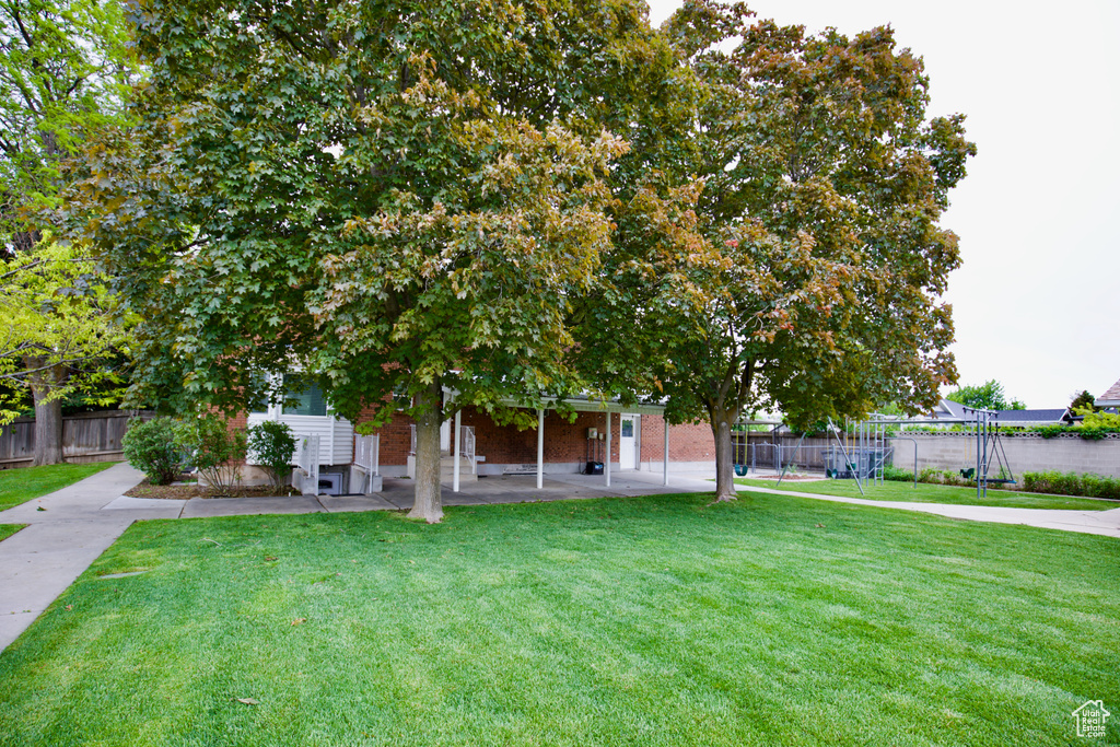 View of front of house featuring a patio area