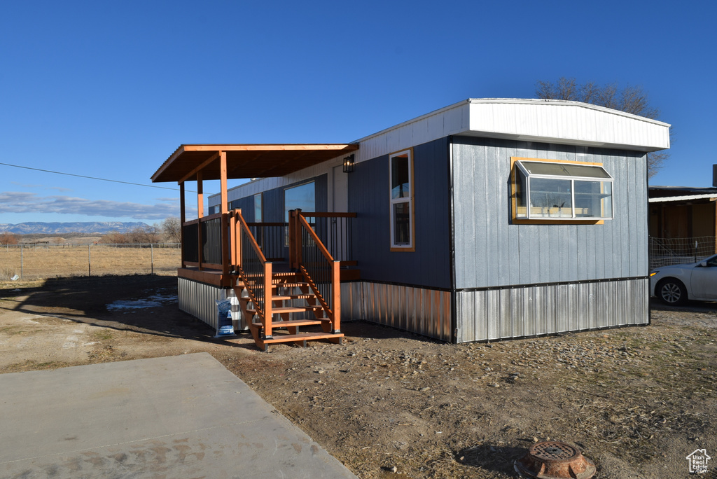 Manufactured / mobile home featuring a patio area