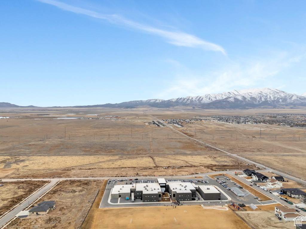 Aerial view featuring a mountain view