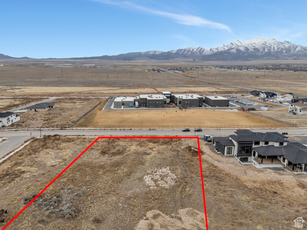 Drone / aerial view with a rural view and a mountain view