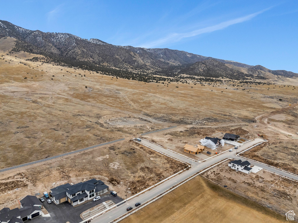 Drone / aerial view with a mountain view