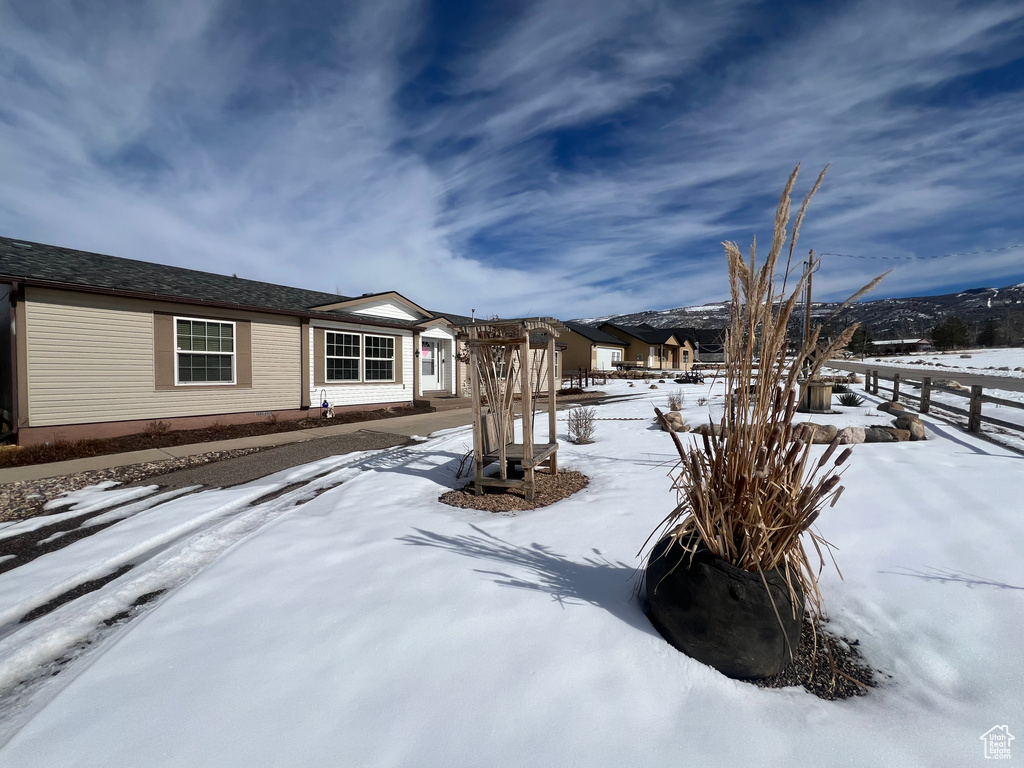 View of snowy yard