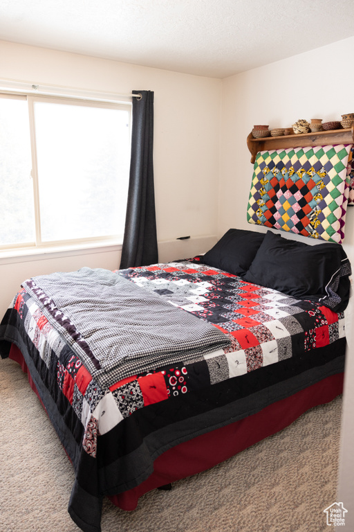Bedroom with carpet floors