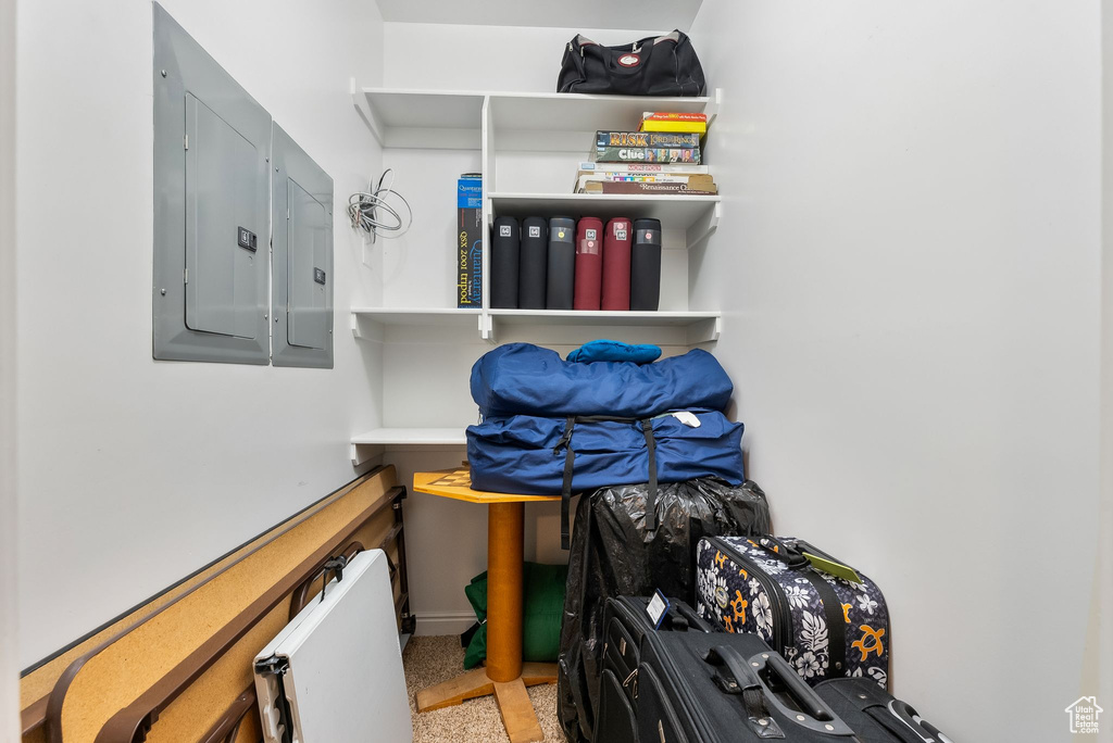 Storage room with electric panel