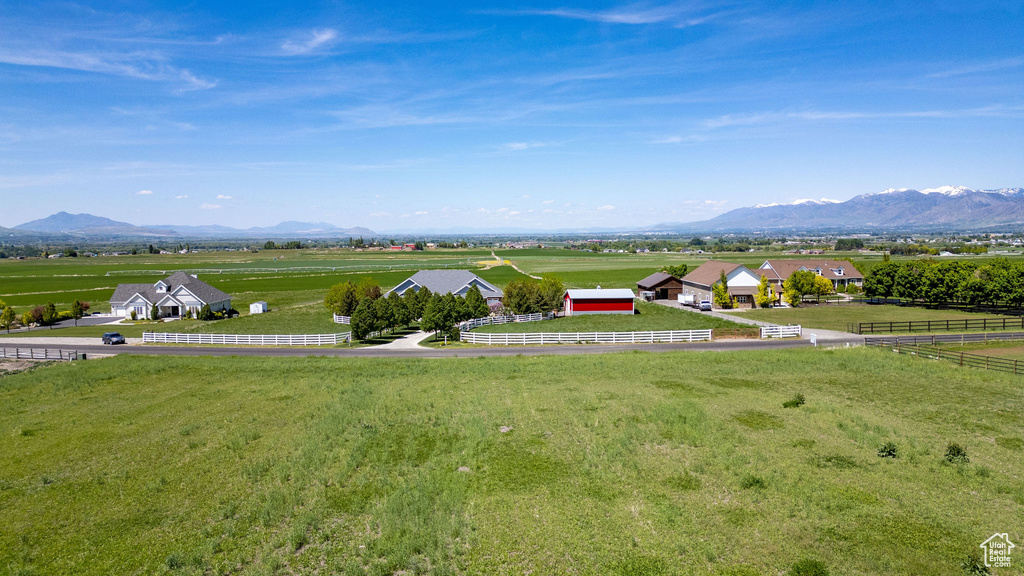Mountain view with rural landscape and a pastoral area