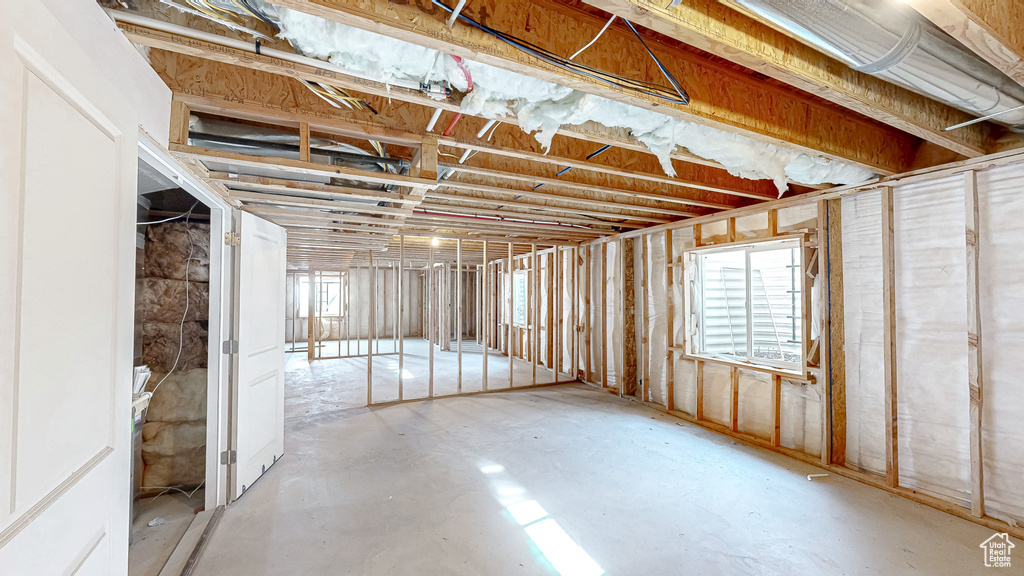 Basement with a healthy amount of sunlight