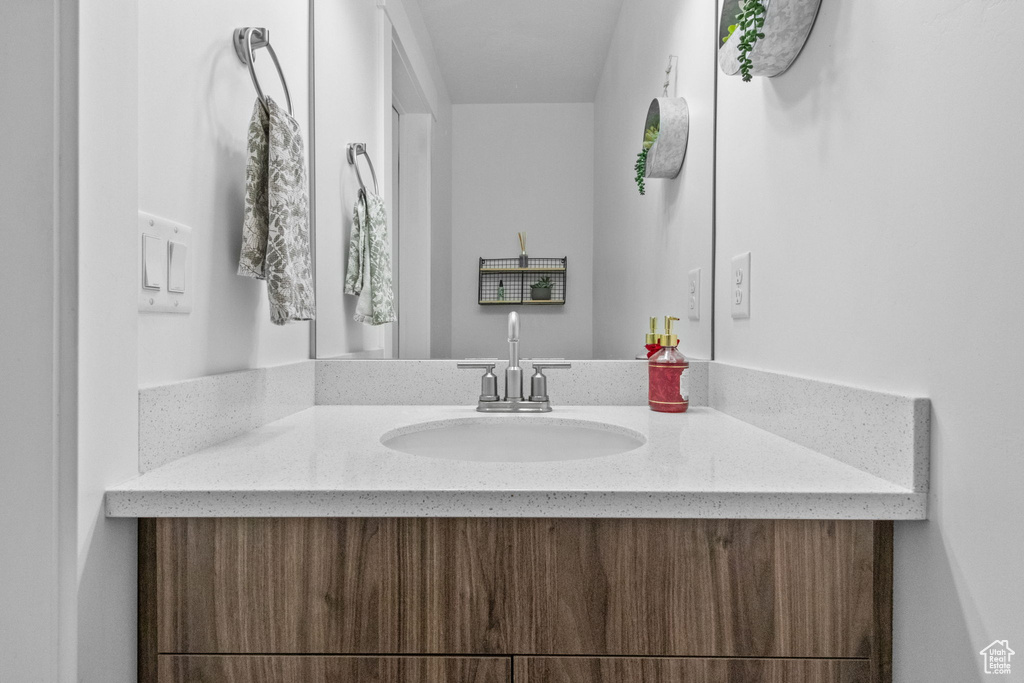 Bathroom featuring vanity