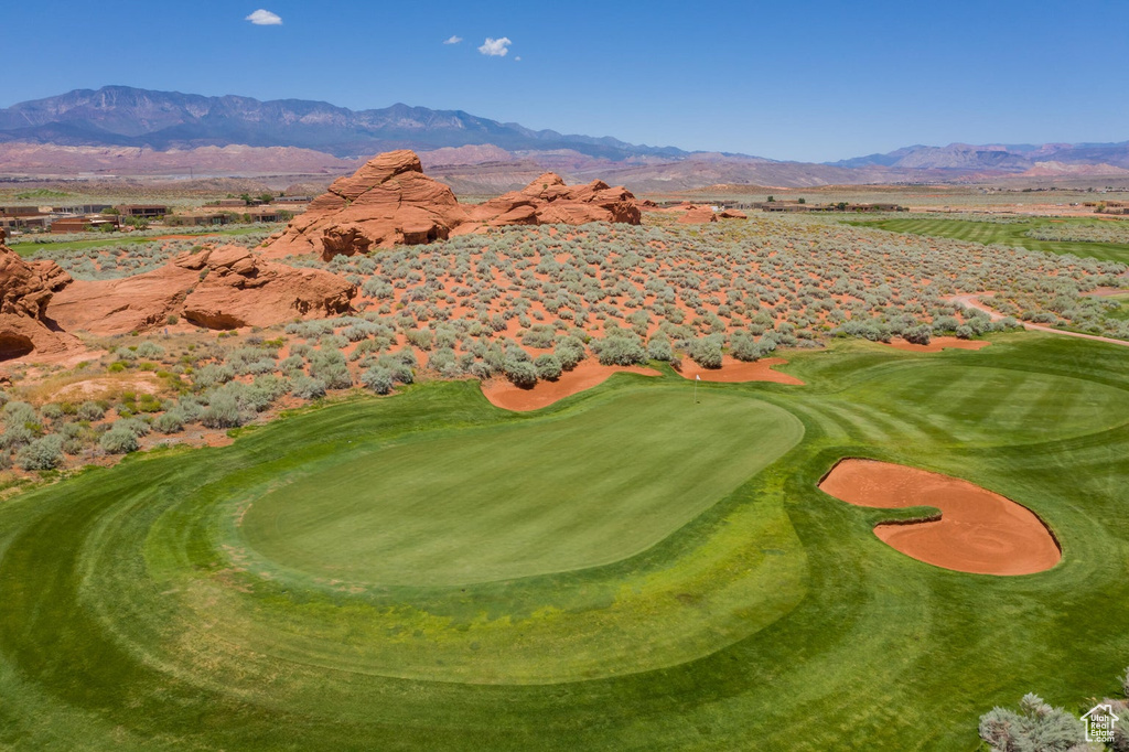 View of home\'s community featuring a mountain view and golf course view