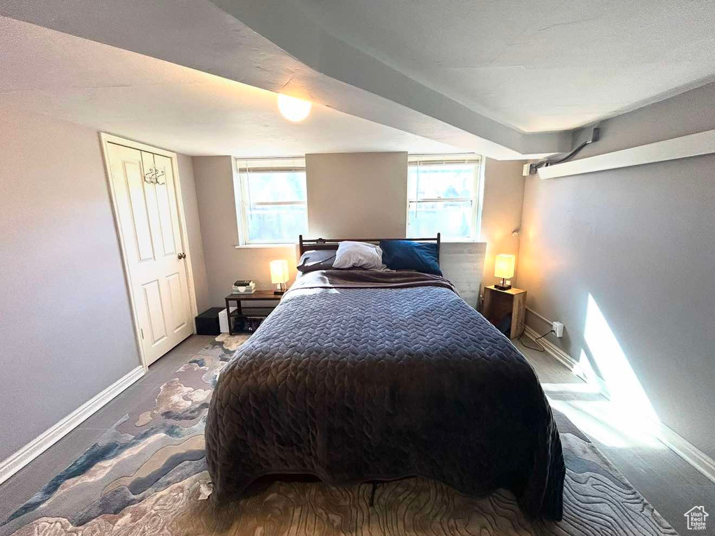 Bedroom featuring baseboards