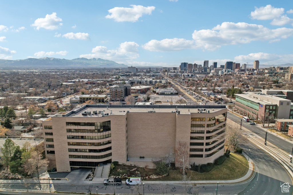 Bird's eye view featuring a view of city and a mountain view