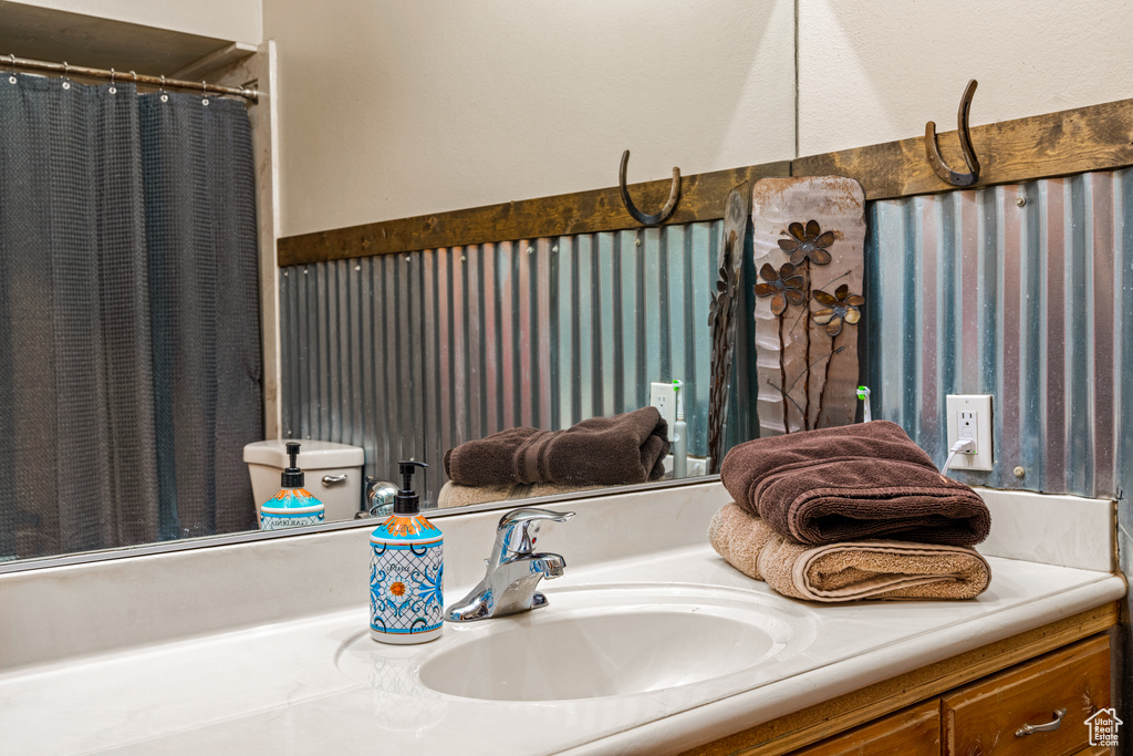 Bathroom featuring vanity