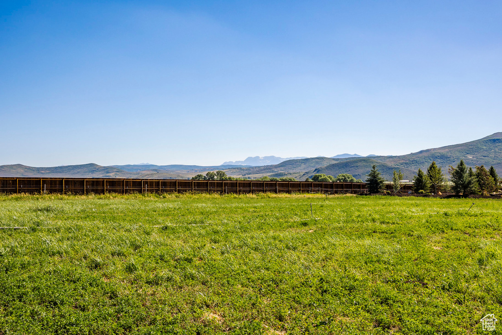 Mountain view featuring a rural view
