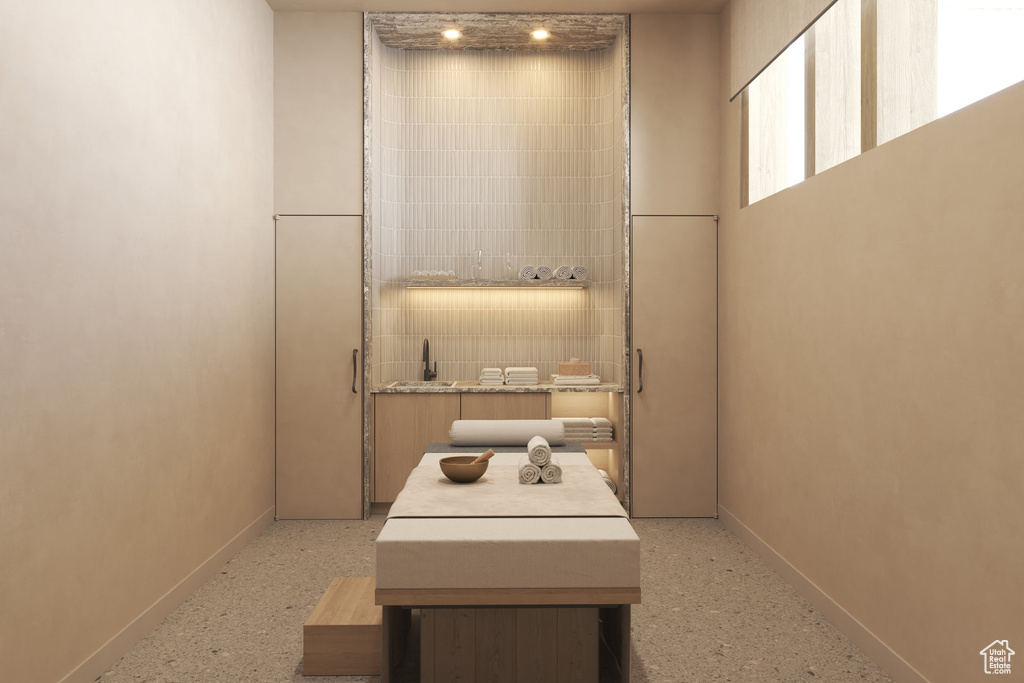 Bathroom with baseboards
