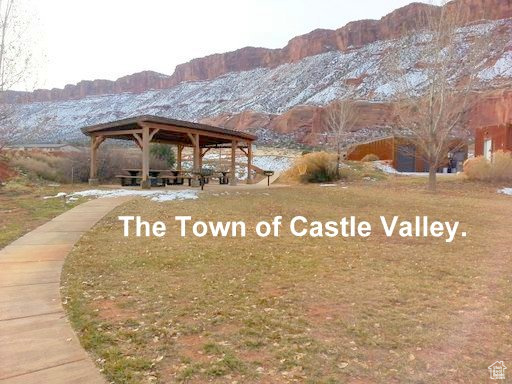 View of property\\\'s community featuring a gazebo and a mountain view