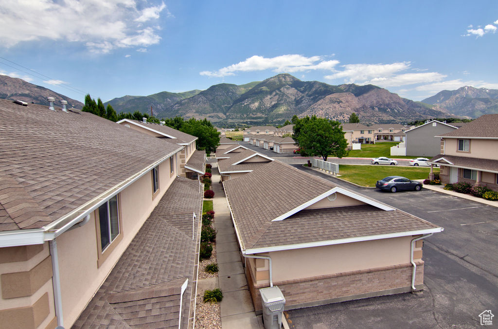 Mountain view featuring nearby suburban area