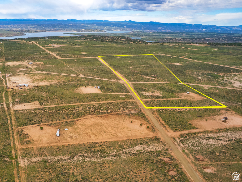 Bird's eye view with a mountain view and a rural view