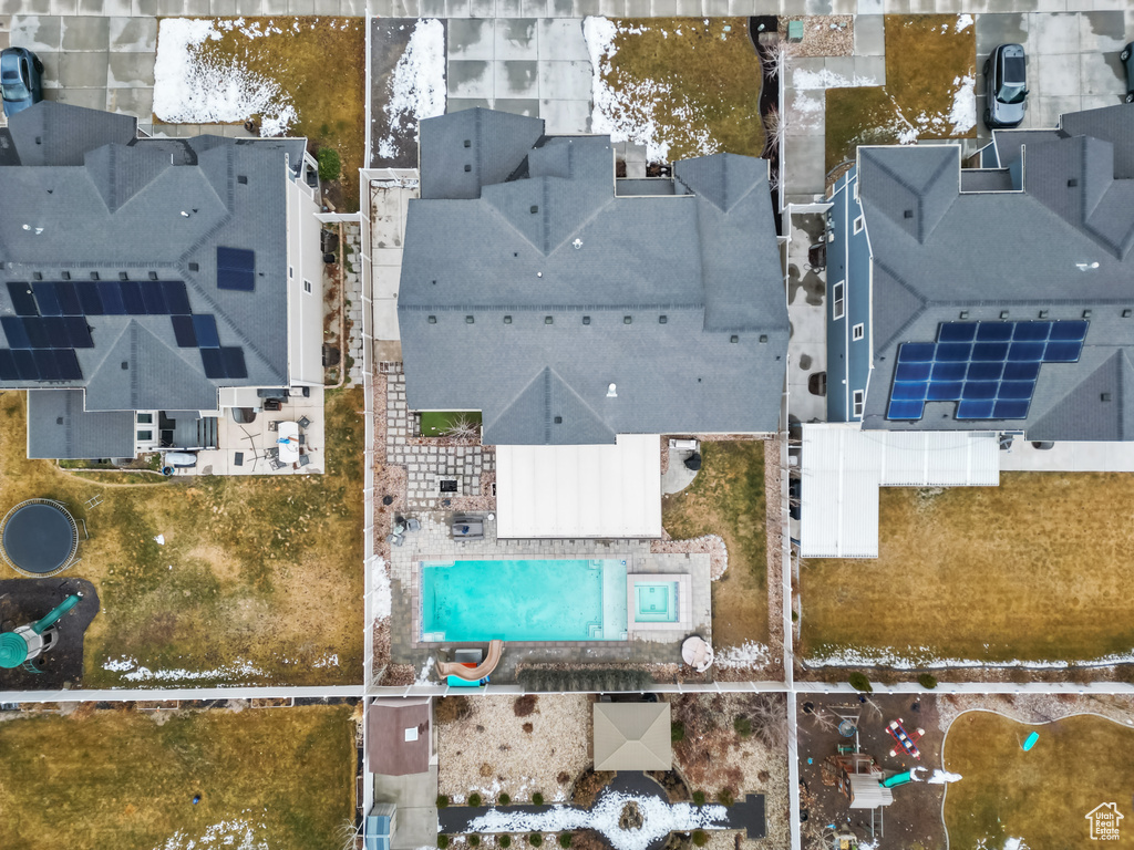 Drone / aerial view featuring a residential view