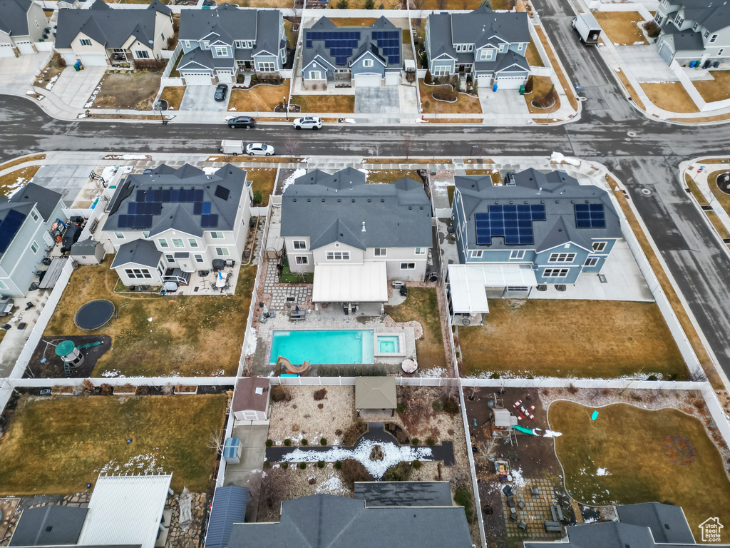 Drone / aerial view featuring a residential view